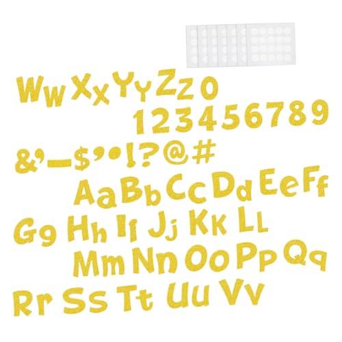 HOODANCOS 216 Stück Glitzer Briefkartenpapier Und Buntes Tafeldekor Goldene Glitzer Alphabete Für Klassenzimmer Lehrer Pädagogisches Buchstabenpapier Buchstabenausschnitte Alphabet von HOODANCOS