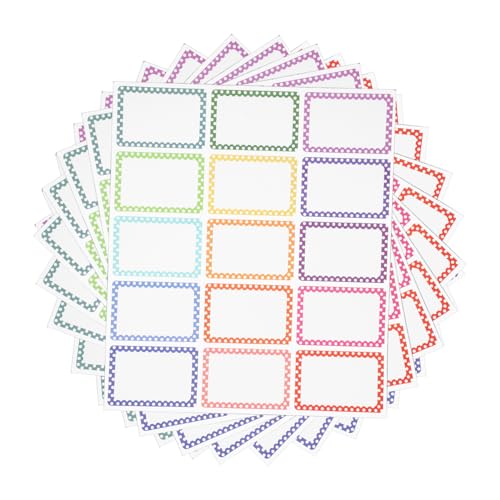 HOODANCOS 23 Blatt Aufkleber für Namensschilder Beschriftbare Aufkleber Organisationsaufkleber Nennen Sie Aufkleber Etiketten für Namensschilder Aufkleber aus synthetischem Papier von HOODANCOS