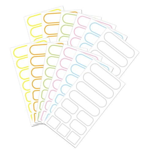 HOODANCOS 24 Blatt Wasserdichte Farbige Flaschenetiketten Selbstklebende Abziehbare Aufkleber mit Farbiger Umrandung Vielseitige Klassifizierungsaufkleber für Haushalt und DIY Praktische HOODANCOS 24 Blatt Wasserdichte Farbige Flaschenetiketten Selbstklebende Abziehbare Aufkleber mit Farbiger Umrandung Vielseitige Klassifizierungsaufkleber für Haushalt und DIY Praktische von HOODANCOS