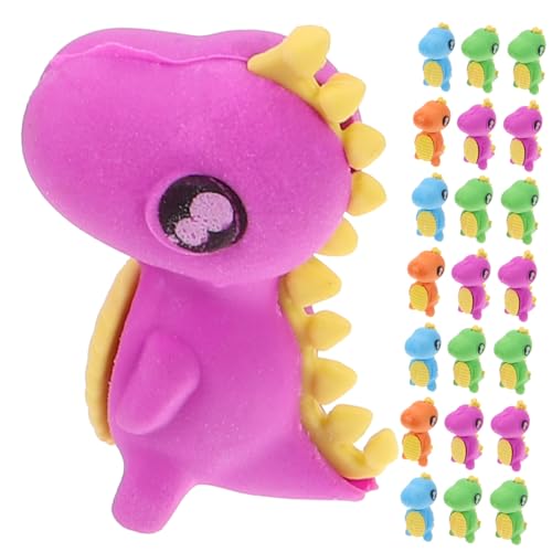 HOODANCOS 24 Stück Dinosaurier Radiergummi geformt Dinosaurier- Radiergummis Dinosaurierfiguren Dinosaurierkinder Animal Mini Eraser Radiergummi Tiere Klassenzimmerzubehör Plastik von HOODANCOS