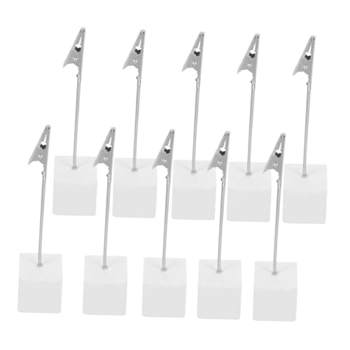 HOODANCOS 24 Stück Holz Memo Clip Halter für Tischpräsentationen von Fotos Notizen und Platzkarten Weißen Modernen Designs für Zuhause oder Büro zur Organisation von HOODANCOS