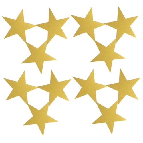 HOODANCOS 24 Stück Teiliges Doppelseitige Goldene Stern-ausschnitte aus Glitzerpapier Handgefertigte Bastelsterne für DIY Kunsthandwerk Zeichnen und Dekoration für Party Klassenzimmerdeko HOODANCOS 24 Stück Teiliges Doppelseitige Goldene Stern-ausschnitte aus Glitzerpapier Handgefertigte Bastelsterne für DIY Kunsthandwerk Zeichnen und Dekoration für Party Klassenzimmerdeko von HOODANCOS