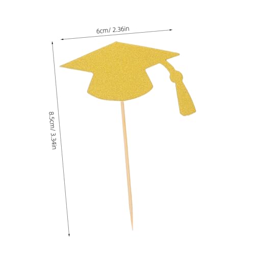 HOODANCOS 24 Stück Teiliges Graduation Cake Topper Goldfarben Einzigartige Absolventenhut Tortendeko für Abschlussfeiern Vielseitige Kuchen Deko für Schulabschluss und Persönliche HOODANCOS 24 Stück Teiliges Graduation Cake Topper Goldfarben Einzigartige Absolventenhut Tortendeko für Abschlussfeiern Vielseitige Kuchen Deko für Schulabschluss und Persönliche von HOODANCOS
