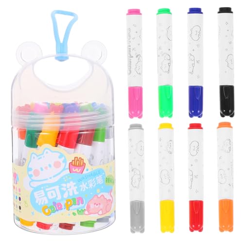 HOODANCOS 24-teiliges Set Marker Für Scrapbooking Abwaschbare Marker Für Kindermarker Zum Ausmalen Markierungen Für Marker Für Malbücher Malbuchmarker Schulmaterial-kit Plastik HOODANCOS 24-teiliges Set Marker Für Scrapbooking Abwaschbare Marker Für Kindermarker Zum Ausmalen Markierungen Für Marker Für Malbücher Malbuchmarker Schulmaterial-kit Plastik von HOODANCOS