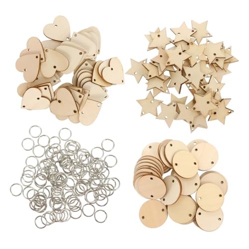 HOODANCOS 240 Stück Teiliges DIY Holzanhänger Set mit Sternen Kreisen und Herzen aus Natürlichem Holzmaterial Eisenringen für Bastelideen Geburtstagsdeko Geschenkanhänger und Kreative HOODANCOS 240 Stück Teiliges DIY Holzanhänger Set mit Sternen Kreisen und Herzen aus Natürlichem Holzmaterial Eisenringen für Bastelideen Geburtstagsdeko Geschenkanhänger und Kreative von HOODANCOS