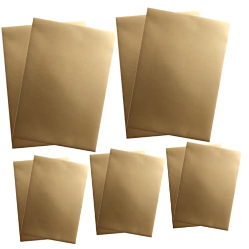 HOODANCOS 25 Blatt Goldener Karton Falten Taschentuch Goldene Umschläge Bastelkarte Farbiges Papier Farbiges Kopierpapier Bastelpapier Bastelfaltpapier Sternpapierstreifen Pastell Das Papier von HOODANCOS