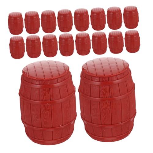 HOODANCOS 25 Stück Piratenmodell Sandtischzubehör Mini Sandtischdekorationen Mini Piratenfässer Verzierungen Mini Hausszene Verzierungsfässer Szenendekoration Kleine Fässer Modell von HOODANCOS