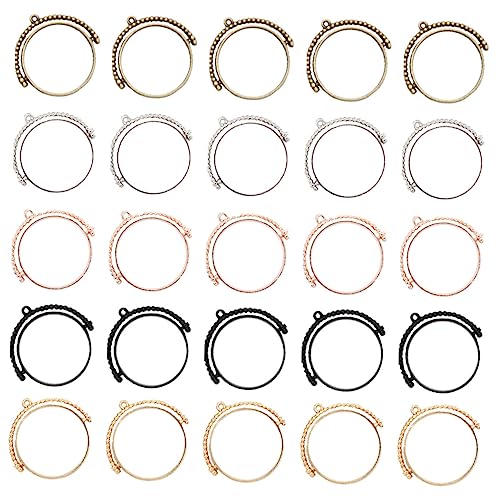 HOODANCOS 25 Stück Teiliges Drehbare Hohlrahmen Anhänger für DIY Schmuck für Armbänder Ohrringe und Scrapbooking Gefüllt mit Harz Glitzer oder Charm HOODANCOS 25 Stück Teiliges Drehbare Hohlrahmen Anhänger für DIY Schmuck für Armbänder Ohrringe und Scrapbooking Gefüllt mit Harz Glitzer oder Charm von HOODANCOS
