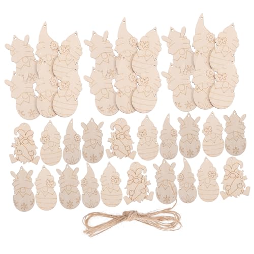 HOODANCOS 25 Stück Teiliges Ostern Holzscheiben Gnom-form Unlackiert DIY Bastelholz Naturbelassen Poliert Sicher für Osterdeko Kreative Holzanhänger HOODANCOS 25 Stück Teiliges Ostern Holzscheiben Gnom-form Unlackiert DIY Bastelholz Naturbelassen Poliert Sicher für Osterdeko Kreative Holzanhänger von HOODANCOS