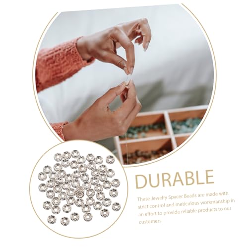 HOODANCOS 250 Stück Silberne Große Radförmige Schmuck Spacer Perlen Glatte Oberfläche DIY Bastelperlen für Armbänder Halsketten Charms und Schmuckherstellung HOODANCOS 250 Stück Silberne Große Radförmige Schmuck Spacer Perlen Glatte Oberfläche DIY Bastelperlen für Armbänder Halsketten Charms und Schmuckherstellung von HOODANCOS