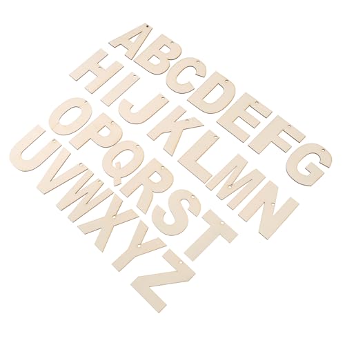 HOODANCOS 26 Stück Teiliges Unvollendeten Holzbuchstaben für Diy Dekoration Hängend Schnur für Kinderzimmer und Wandgestaltung HOODANCOS 26 Stück Teiliges Unvollendeten Holzbuchstaben für Diy Dekoration Hängend Schnur für Kinderzimmer und Wandgestaltung von HOODANCOS