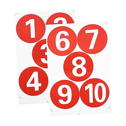 HOODANCOS 2Blätter Übergroße Wasserdichte PVC mit Seriennummern für Einfaches Markieren und Identifizieren Selbstklebend Abnehmbar HOODANCOS 2Blätter Übergroße Wasserdichte PVC mit Seriennummern für Einfaches Markieren und Identifizieren Selbstklebend Abnehmbar von HOODANCOS