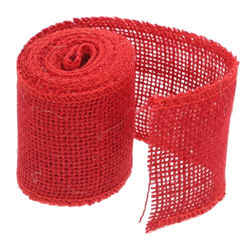 HOODANCOS 2M Jute Sackleinenband Rot Für Weihnachtsdekoration Umweltfreundliches Bastelmaterial Für Kränze Hochzeiten Und Kunsthandwerke Vielseitig HOODANCOS 2M Jute Sackleinenband Rot Für Weihnachtsdekoration Umweltfreundliches Bastelmaterial Für Kränze Hochzeiten Und Kunsthandwerke Vielseitig von HOODANCOS