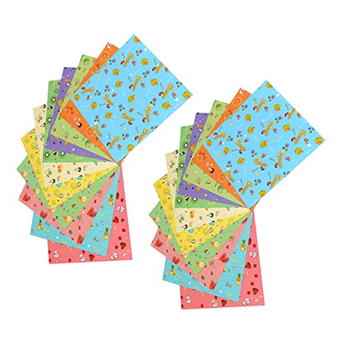 HOODANCOS 2Packungen Einseitig Bedrucktes Origami Papier Fruchtmuster Faltpapier für Bastelprojekte und DIY Dekorationen von HOODANCOS