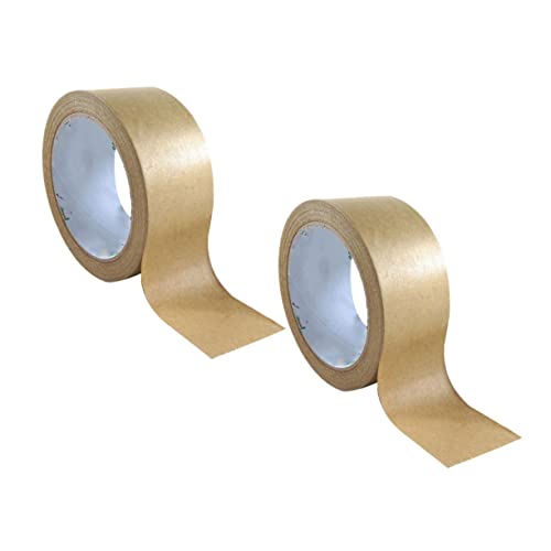 HOODANCOS 2Rollen Kraftpapier Geschenkverpackungsband Dekoratives Klebeband für DIY Bastelprojekte Stark Haftend für Kreative Verpackungen und Schreibwaren von HOODANCOS