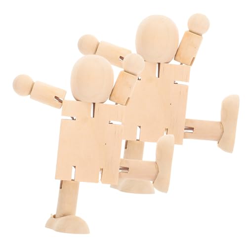 HOODANCOS 2Stücke DIY Holzpuppen Handbemalt Holzfiguren für Bastel und Dekorationsset für Zuhause Vielseitig Einsetzbar HOODANCOS 2Stücke DIY Holzpuppen Handbemalt Holzfiguren für Bastel und Dekorationsset für Zuhause Vielseitig Einsetzbar von HOODANCOS