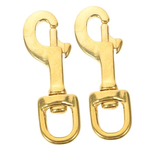 HOODANCOS 2Stücke Drehverschluss Lanyard Schnapphaken Messing Schwenk Karabiner Clips für DIY Taschen Hundehalsbänder und Kunstprojekte von HOODANCOS