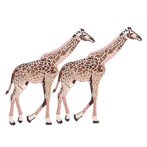 HOODANCOS 2Stücke Giraffen Applikationen Bestickte Tier Stoff Patches Bügeln Vielseitige Flicken für Kleidung Hüte Taschen DIY Dekoration Hochwertiges Handwerk Einfach HOODANCOS 2Stücke Giraffen Applikationen Bestickte Tier Stoff Patches Bügeln Vielseitige Flicken für Kleidung Hüte Taschen DIY Dekoration Hochwertiges Handwerk Einfach von HOODANCOS
