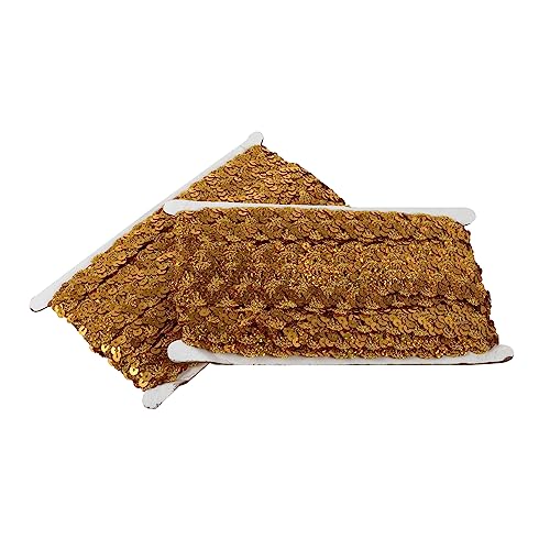 HOODANCOS 2Stücke Glitzernde Paillettenborte für DIY Kleidung Dekoration und Handwerk Hautfreundlichem für Bühnenkleidung und Projekte von HOODANCOS