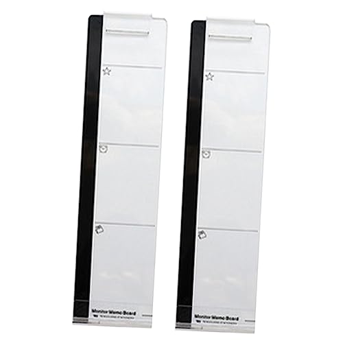 HOODANCOS 2Stücke Transparentes Memo Board für Computerbildschirm Selbstklebendes Notizbrett für Erinnerungen und Nachrichten Passend für PC Monitore Platzsparend und Elegant von HOODANCOS