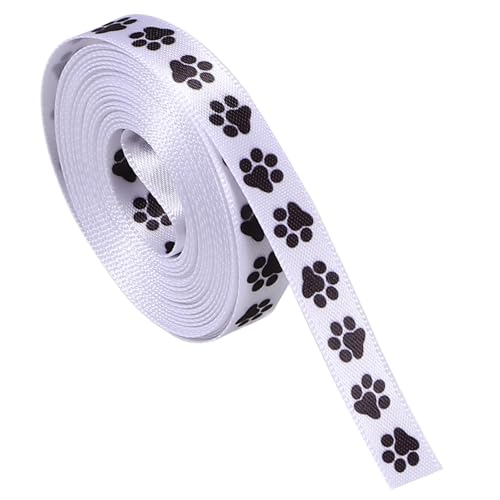 HOODANCOS 2rollen Pfotenabdruck Geschenkband Yards Polyester Für Bastelprojekte Für Tierliebhaber Und Thematische Dekorationen von HOODANCOS