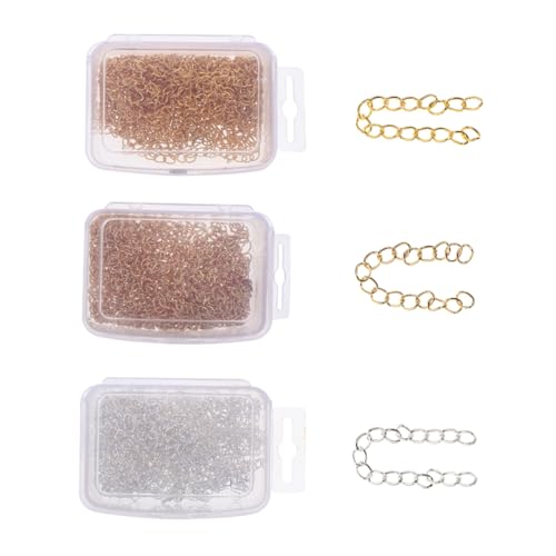 HOODANCOS 3 Boxen Kettenverlängerung Gold Armband Halskette Boxen DIY Handwerk Verlängerungsketten für Schmuckherstellung und Vielseitig von HOODANCOS