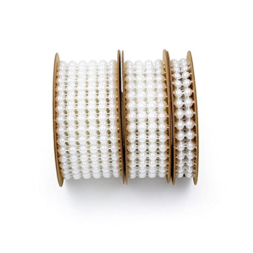 HOODANCOS 3 Rollen Perlenband mit Reihen Halbrunden Perlen Langlebiges Baumwollgewebe Wiederverwendbares Dekoband für Hochzeit Party Garten Basteln und Festliche Dekoration HOODANCOS 3 Rollen Perlenband mit Reihen Halbrunden Perlen Langlebiges Baumwollgewebe Wiederverwendbares Dekoband für Hochzeit Party Garten Basteln und Festliche Dekoration von HOODANCOS
