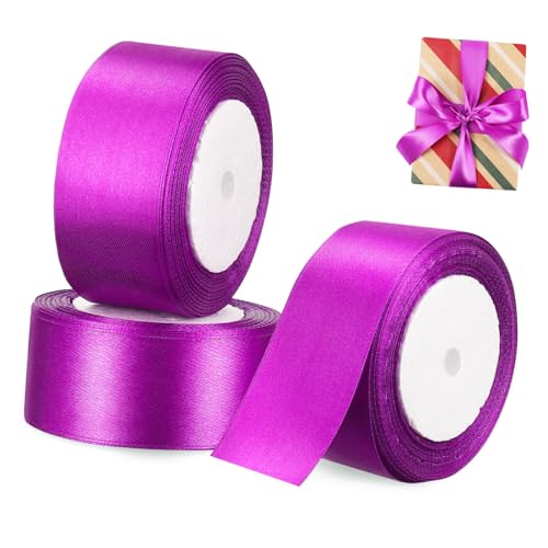 HOODANCOS 3 Rollen Verpackung Band Burgund Bänder Für Handwerk Rosa Machen Meter Streifen Strauß Blau Festes Farbband Breites Band Hochzeitsbänder Violett Polyester HOODANCOS 3 Rollen Verpackung Band Burgund Bänder Für Handwerk Rosa Machen Meter Streifen Strauß Blau Festes Farbband Breites Band Hochzeitsbänder Violett Polyester von HOODANCOS