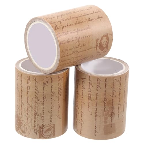 HOODANCOS 3 Rollen Vintage Washi Tape Ästhetisches Selbstklebendes Scrapbook Klebeband mit Klaren Mustern und Starker Haftung für DIY Basteln Geschenkverpackung Planer Dekoration HOODANCOS 3 Rollen Vintage Washi Tape Ästhetisches Selbstklebendes Scrapbook Klebeband mit Klaren Mustern und Starker Haftung für DIY Basteln Geschenkverpackung Planer Dekoration von HOODANCOS
