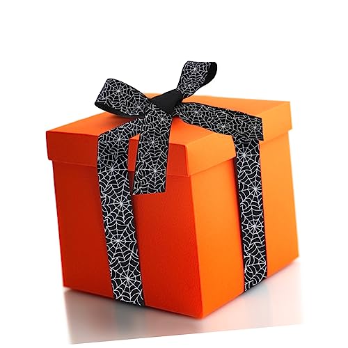 HOODANCOS 3 Rollen Yards Halloween Bastelband Hochdichtes Polyester Grosgrain mit Spinnennetz Design Schwarz Orange für DIY Deko und zu Halloween HOODANCOS 3 Rollen Yards Halloween Bastelband Hochdichtes Polyester Grosgrain mit Spinnennetz Design Schwarz Orange für DIY Deko und zu Halloween von HOODANCOS