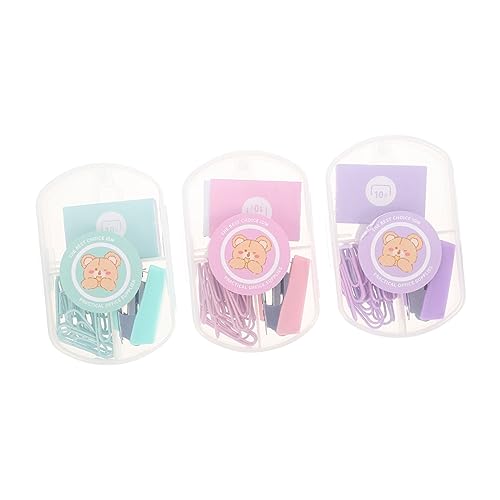 HOODANCOS 3 Sätze Buntes Büroklammern Set Teiliges Stapler Clips Kit für Schüler Bürobedarf für Tägliche Organisation von Dokumenten Wiederverwendbar und Langlebig HOODANCOS 3 Sätze Buntes Büroklammern Set Teiliges Stapler Clips Kit für Schüler Bürobedarf für Tägliche Organisation von Dokumenten Wiederverwendbar und Langlebig von HOODANCOS