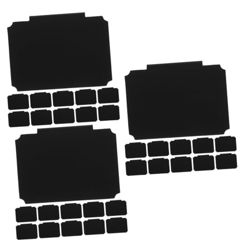 HOODANCOS 3 Sätze Clip-on-etiketten Clips Supermarkt Lageretiketten Für Behälter Clip Für Korbetiketten Lebensmitteletiketten Organisation Tafel Preisetikett Pp Schwarz 15 Stücke * 3 von HOODANCOS