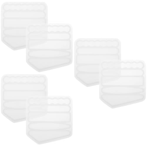 HOODANCOS 3 Sätze Haarnadelform Klein Haarschmuck Silikon Dekorative Formen Silikongussform Gießformen Aus Schmuckharz Form Aus Epoxidharz Kieselgel Weiß 2 Stück * 3 von HOODANCOS