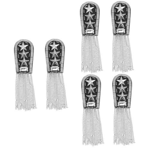 HOODANCOS 3 Sätze Quasten Eskapula Schmuck Schulterklappen Epauletten Vintage Quaste Epaulet Felsen Schulterklappen Mit Quasten Schulterklappenschmuck Legierung 2 Stücke * 3 von HOODANCOS