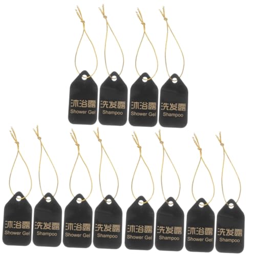 HOODANCOS 3 Sätze Shampoo Und Duschgel Tags Etiketten Für Toilettenartikel Badezimmerzubehör Duschflaschenetikett Shampoo-spender-tags Badezimmer-tags Duschgel-tag Acryl von HOODANCOS