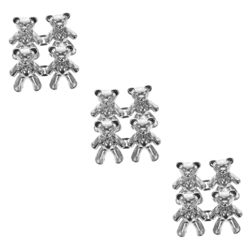 HOODANCOS 3 Sätze Taillenknopf Jeans-druckknöpfe Bären Schlüssel Stifte Knöpfe Für Jeans Taillenverstellschnalle Für Jeans Tragen Klein Nagel Silver Zinklegierung 2 Paare * 3 von HOODANCOS