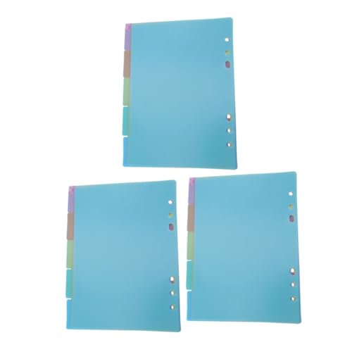 HOODANCOS 3 Sets Farbklassifizierungs Trennseiten Binder Registerkarten Gepunktete Trennblätter Listen Liniertes Notizbuch Planer Index Organizer Büro Seitenmarkierungen Notizblock von HOODANCOS