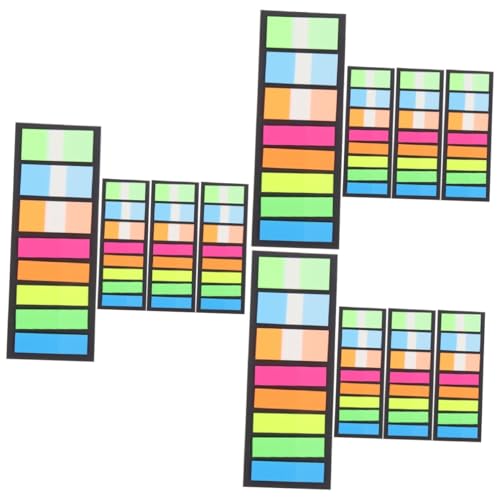 HOODANCOS 3 Stück 4 Index-label Bunte Highlighter Farbe Markierungen Büro Schule Notebook -aufkleber Buntes Transparente Registerkarten Liste Selbstklebend Japanisches Papier von HOODANCOS