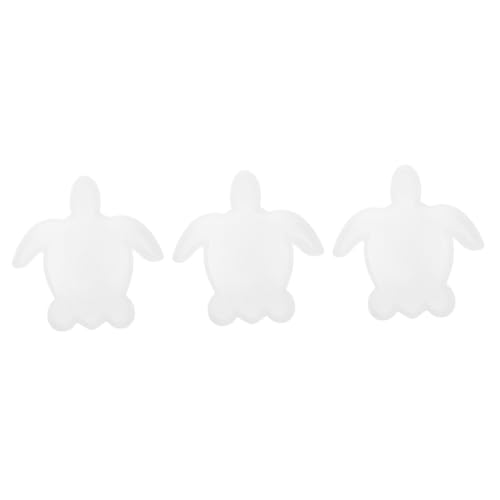 HOODANCOS 3 Stück Epoxidform Schildkröten-Dekorformen klares Epoxidharz Meeresschildkrötenform Schildkröten-Gastgeschenke Mini klare Schildkrötenform Schildkröten-Bastelform Kieselgel Weiß von HOODANCOS