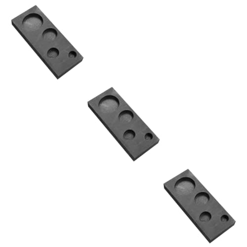 HOODANCOS 3 Stück Graphittiegel Herstellung Graphitform Graphitbarren Formguss Schmelzformen Werkzeug zum Schmelzen von Schmelzform aus Metall Gießform schmelzen Gussform Schwarz von HOODANCOS