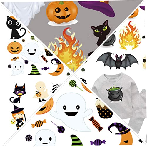 HOODANCOS 3 Stück Halloween Bügelbilder Hitzeübertragungs Patches für Babybekleidung Langlebig für Halloween Partys und Alltag mit Kürbis Motiven HOODANCOS 3 Stück Halloween Bügelbilder Hitzeübertragungs Patches für Babybekleidung Langlebig für Halloween Partys und Alltag mit Kürbis Motiven von HOODANCOS