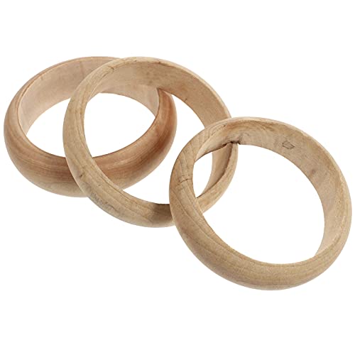 HOODANCOS 3 Stück Holzringe zum Basteln Unbehandelte Holzpendants für DIY Projekte Hochwertiges Material für Kreative Wanddekoration Glatte Oberfläche ohne Splitter für Handgefertigte von HOODANCOS
