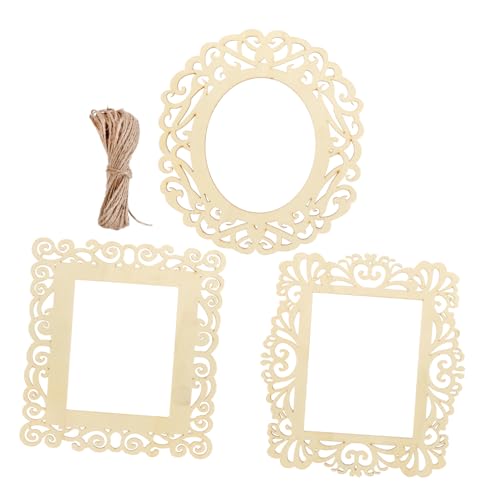 HOODANCOS 3 Stück Teiliges Holzornamente zum Hängen Fein Geschnitzt Glatte Oberfläche für DIY Dekoration Handmalerei Party und Wohnaccessoires mit Natürlichem Hanfseil HOODANCOS 3 Stück Teiliges Holzornamente zum Hängen Fein Geschnitzt Glatte Oberfläche für DIY Dekoration Handmalerei Party und Wohnaccessoires mit Natürlichem Hanfseil von HOODANCOS