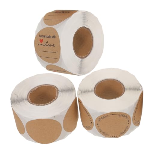 HOODANCOS 3 Stück Teiliges Rundes Selbstklebendes Etiketten Rolle Vielseitig Beschreibbare Aufkleber für Geschenkverpackungen Versandversiegelung Lagerkennzeichnung HOODANCOS 3 Stück Teiliges Rundes Selbstklebendes Etiketten Rolle Vielseitig Beschreibbare Aufkleber für Geschenkverpackungen Versandversiegelung Lagerkennzeichnung von HOODANCOS