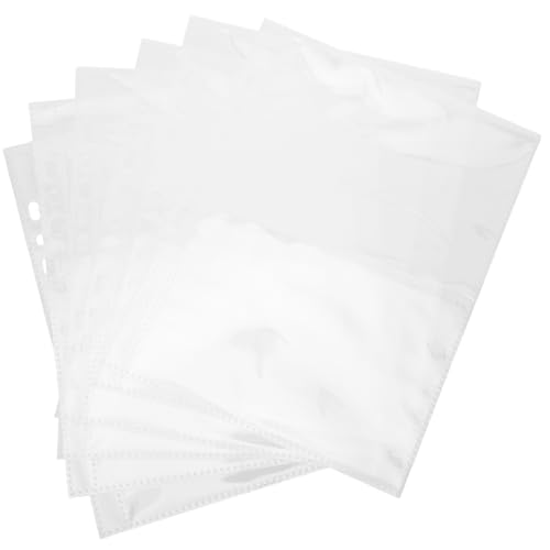 HOODANCOS 30 Blatt Foto Schutzhüllen aus Material Klare Album Seiten mit Vorgestanzten Löchern Beidseitig Transparente Fototaschen für Postkarten und Rezeptkarten Schützende Archivseiten für von HOODANCOS