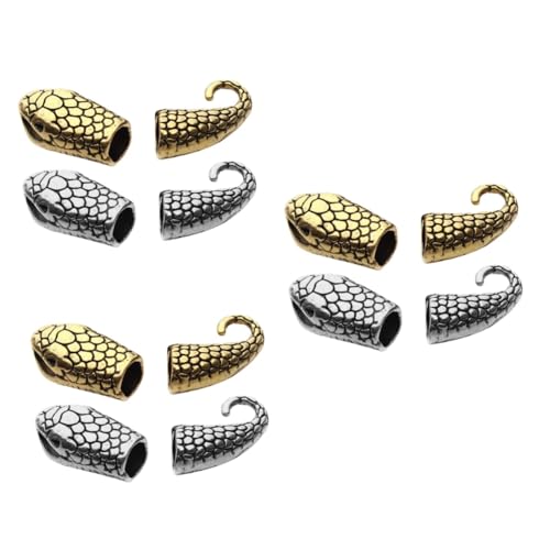 HOODANCOS 30paare Snakehead Connecting Clasps Für Schmuck Delicate Lederseil Verschlüsse Kreative Armband Zubehör Mixed Style HOODANCOS 30paare Snakehead Connecting Clasps Für Schmuck Delicate Lederseil Verschlüsse Kreative Armband Zubehör Mixed Style von HOODANCOS