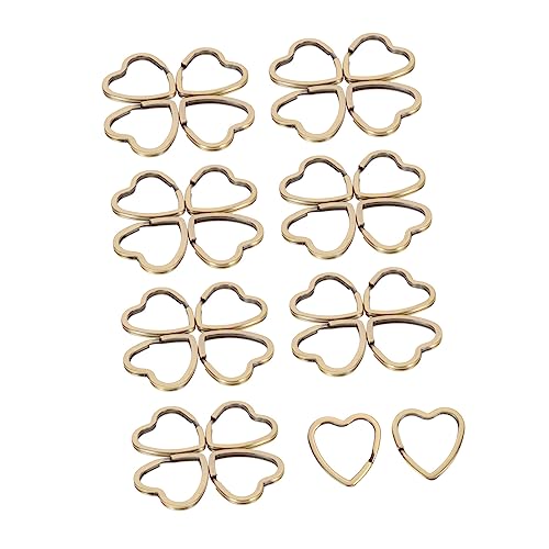HOODANCOS 30 Stück Herz Schlüsselanhänger Verschlüsse Schild auslösen Fälschung Schließe Schlüsselanhänger basteln handmade anhänger Metallschlüsselringe Tragbare Schlüsselanhänger Eisen von HOODANCOS