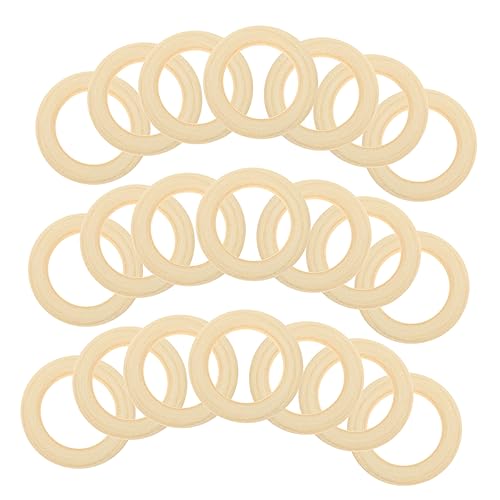 HOODANCOS 30 Stück Holzringe für Diy Bastelprojekte Naturholz Handgefertigte Strapazierfähige Ringe für Makramee Schmuck und Dekoration HOODANCOS 30 Stück Holzringe für Diy Bastelprojekte Naturholz Handgefertigte Strapazierfähige Ringe für Makramee Schmuck und Dekoration von HOODANCOS