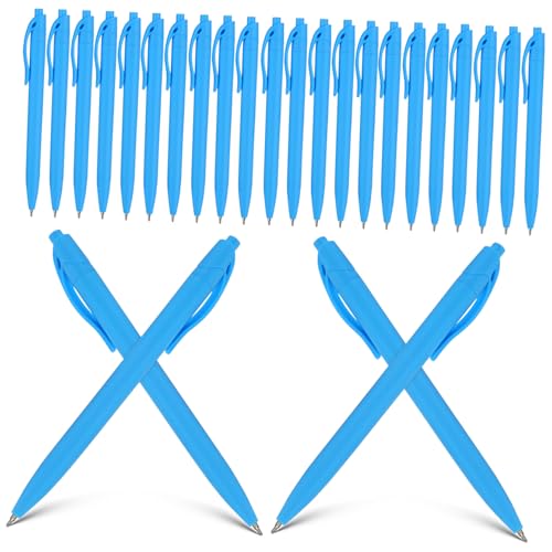 HOODANCOS 30 Stück Kugelschreiber Stifte Mit Mittlerer Spitze Bürobedarf Stifte Schreibstift Drücken Büro Stifte Schreibzubehör Tintenroller Plastik Sky-blue von HOODANCOS