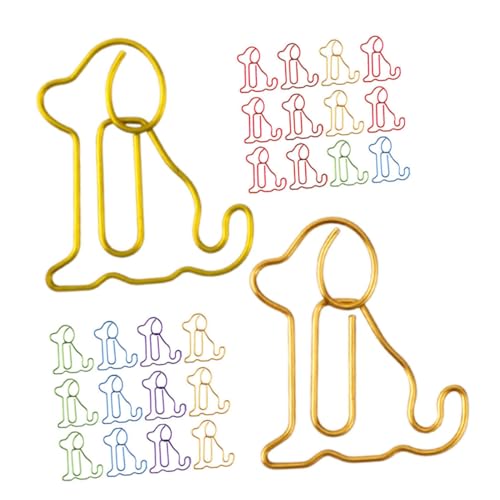 HOODANCOS 30 Stück Paperclip Lesezeichenbuchordner Für Kleine Papierklammern Form Hund Klammer Süß Büroklammer Clips Einfach Farbe Dackel Datei-clip Metall HOODANCOS 30 Stück Paperclip Lesezeichenbuchordner Für Kleine Papierklammern Form Hund Klammer Süß Büroklammer Clips Einfach Farbe Dackel Datei-clip Metall von HOODANCOS